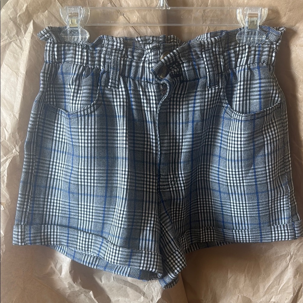 Blue Plaid Women's Shorts